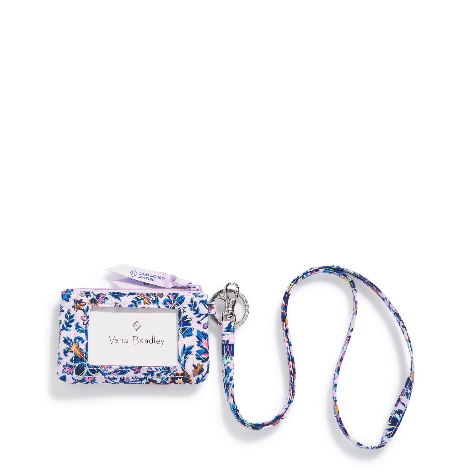 Women's Cotton Zip ID Case and Lanyard Combo