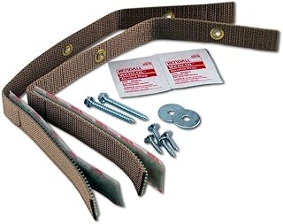 Quakehold! Furniture Strap Kit, Earthquake Fasteners for Disaster Preparedness, Child Proof Safety Straps for RV, Home Office, Helps Prevent Damage and Injury, Easy to Install, Oak