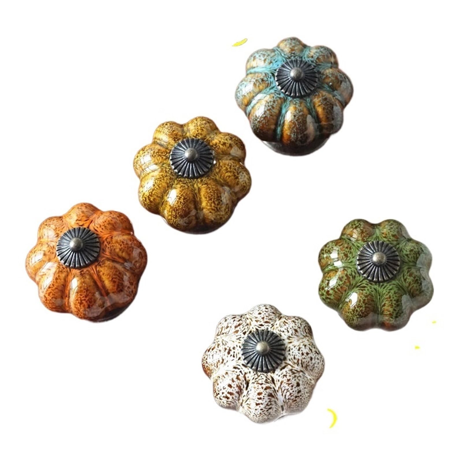 GNYVZXPLQ Ceramic Handle Drawer Knobs, 5pcs Ceramic Knobs 40x30mm Drawer Cabinet Handle Pulls Hardware