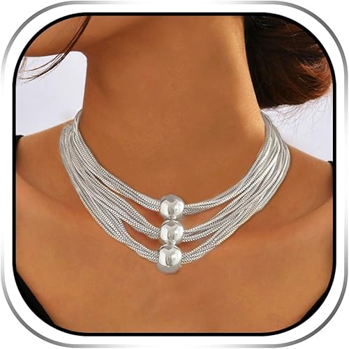 Sixexey African Choker Necklaces Africa Statement Neck Chain Beads Bib Necklace Accessories for Women