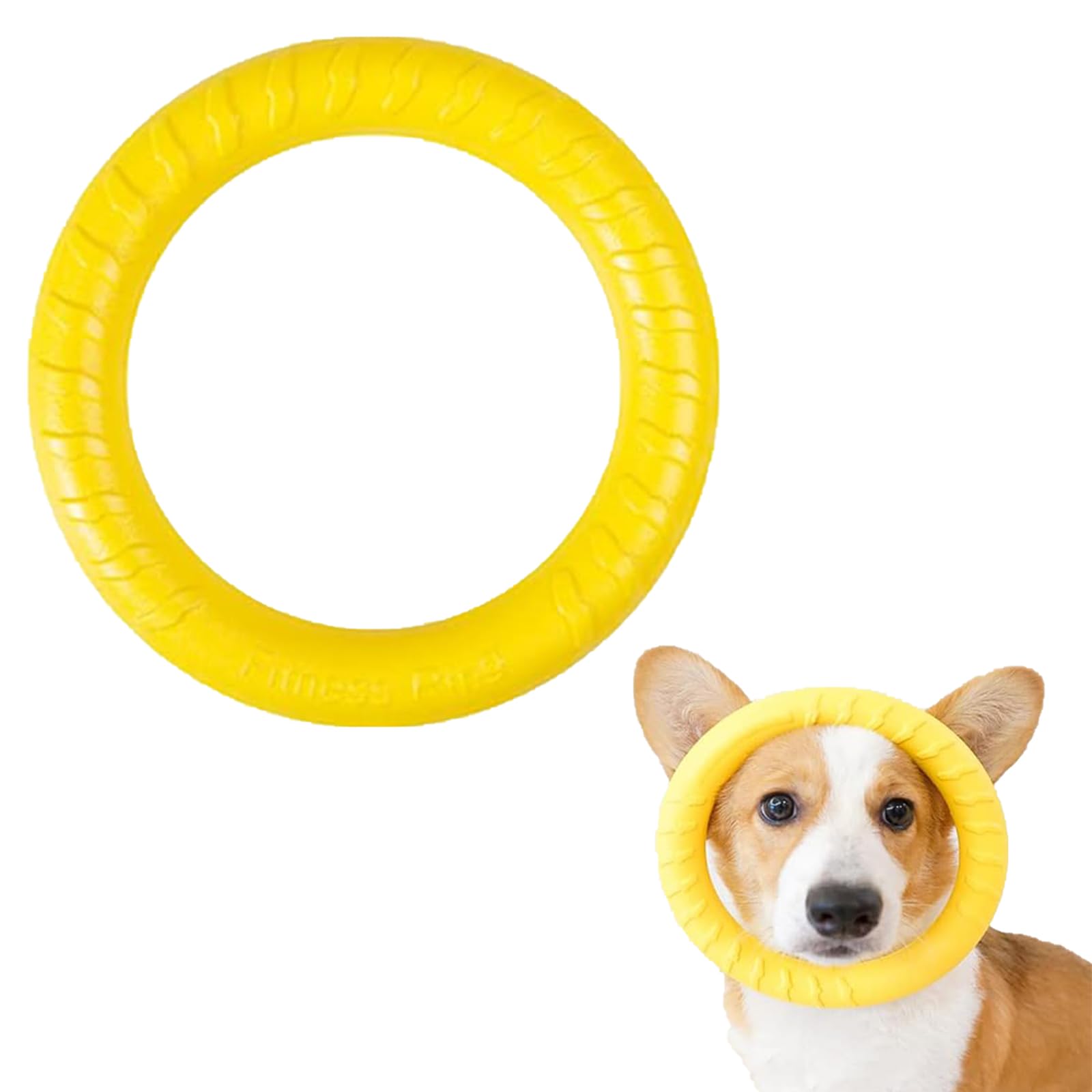 Amazon | フリスビー 犬、大型犬 おもちゃ、1個入（黄色）犬のおもちゃ