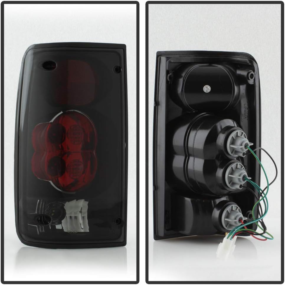 ACANII - For Black Smoke 1989-1995 Toyota Pickup 2WD & 4WD Tail Brake Lights Left+Right