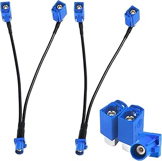 TUOLNK 6inch 15cm GPS Antenna Pigtail Cable Fakra C RG174 Fakra C Male to 2 x Fakra C Female Y Type Pigtail Cable Fakra C Female Jack Y Type Splitter Cable Pack of 2