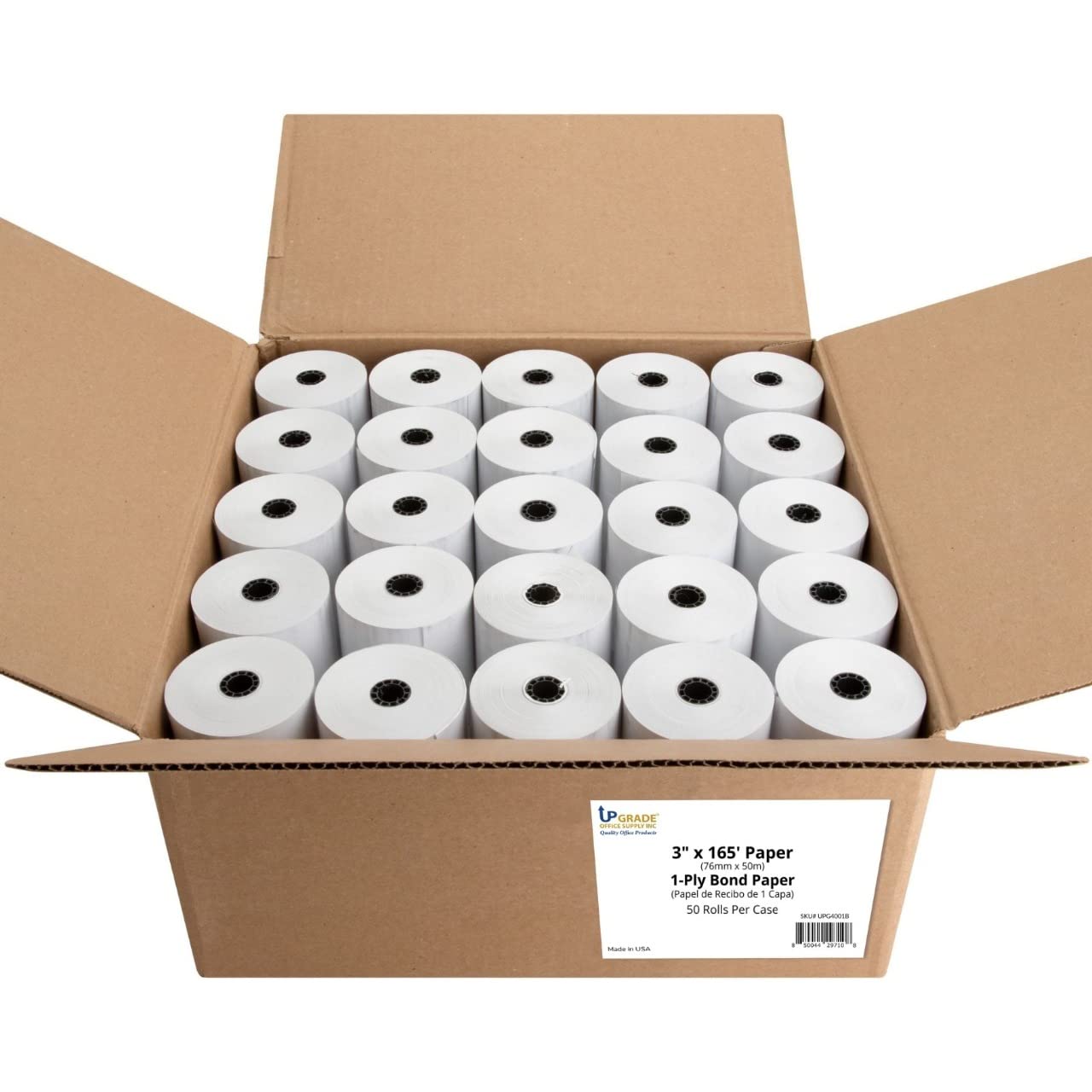 Upgrade Office Supply UPG4001B 1-Ply Bond Receipt Paper 3