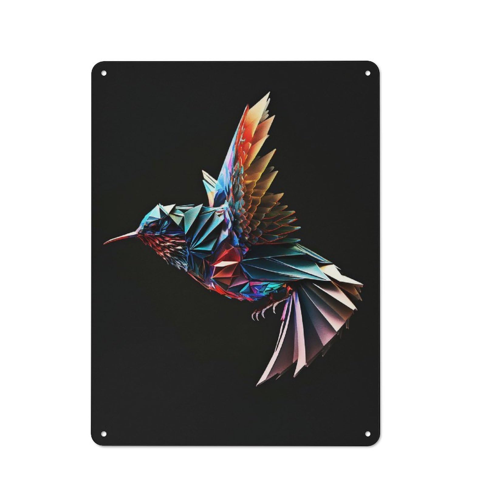 Junmoney Style-19 Low Poly Birds Metal Gift Sign 40X30cm, Vintage Home Wall Decor For Home, Shop, Pub Or Studio Wall