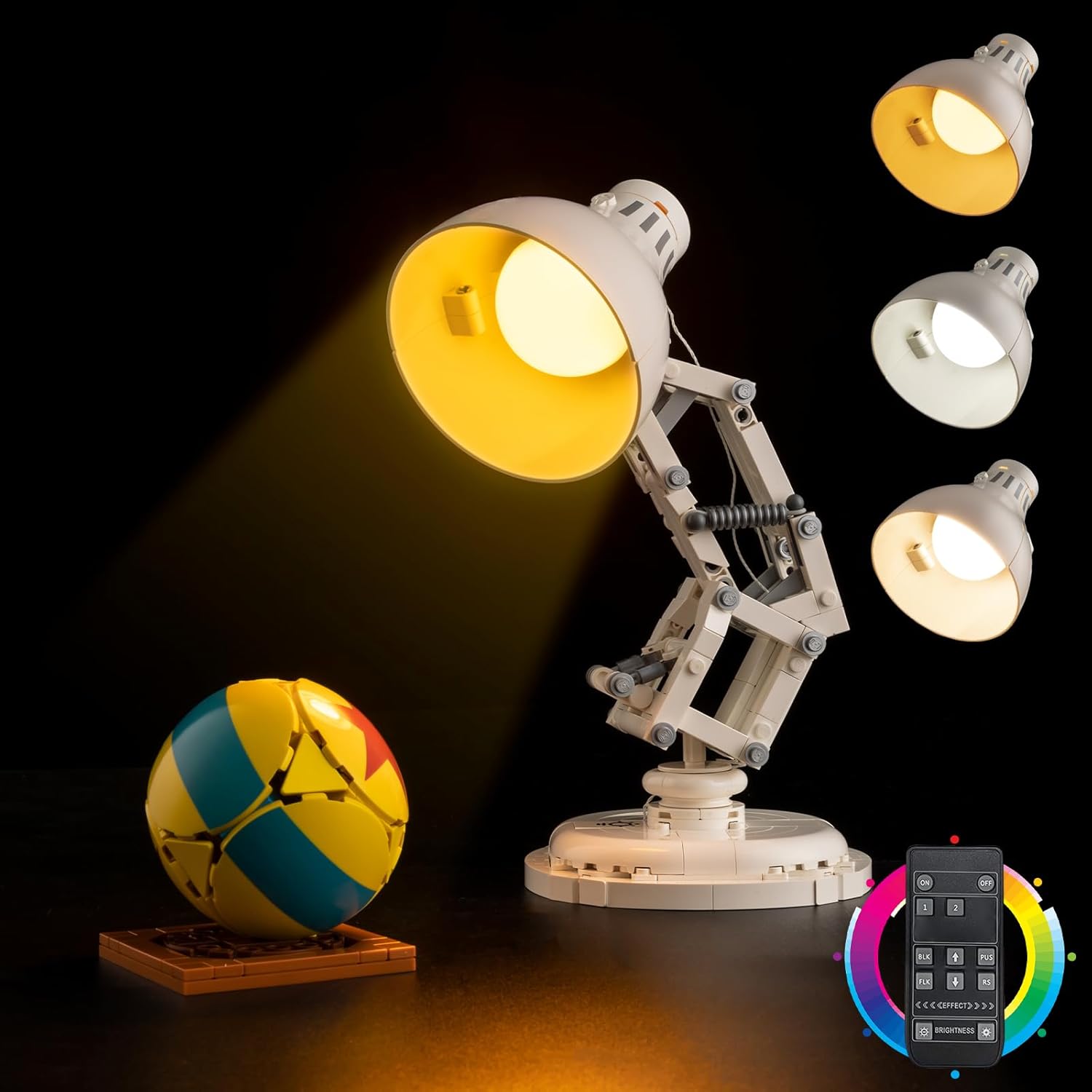 Kyglaring LED Light Kit Compatible with Lego Pixar Luxo Jr Lamp 21357 Building Blocks - Upgraded Remote Control (Lights Only, Model Not Included)