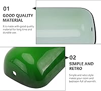 Vista 4 de Lurrose Cristal verde de los banqueros de la lámpara de la pantalla de reemplazo de la pantalla de los banqueros de la lámpara del escritorio