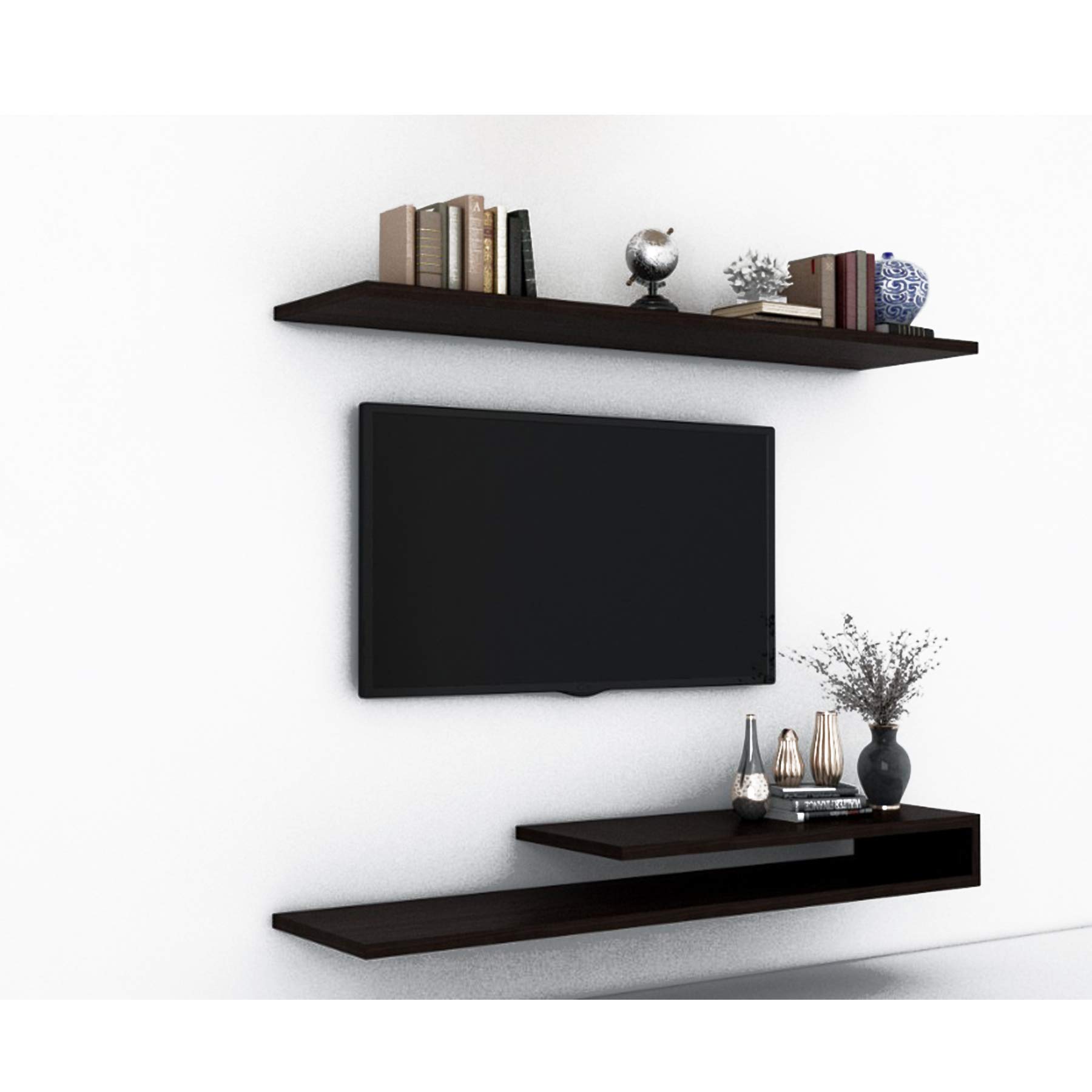 Buy Aart Store Wall Mounted TV Unit/Entertainment Unit (Wenge) Standard