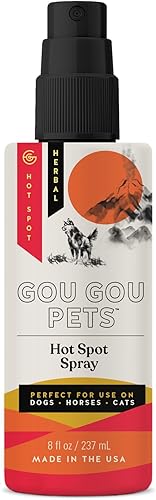 Hot Spot Spray - Hierbas naturales holísticas derivadas para perros, gatos y caballos acción rápida para calmar los puntos calientes, aliviar la