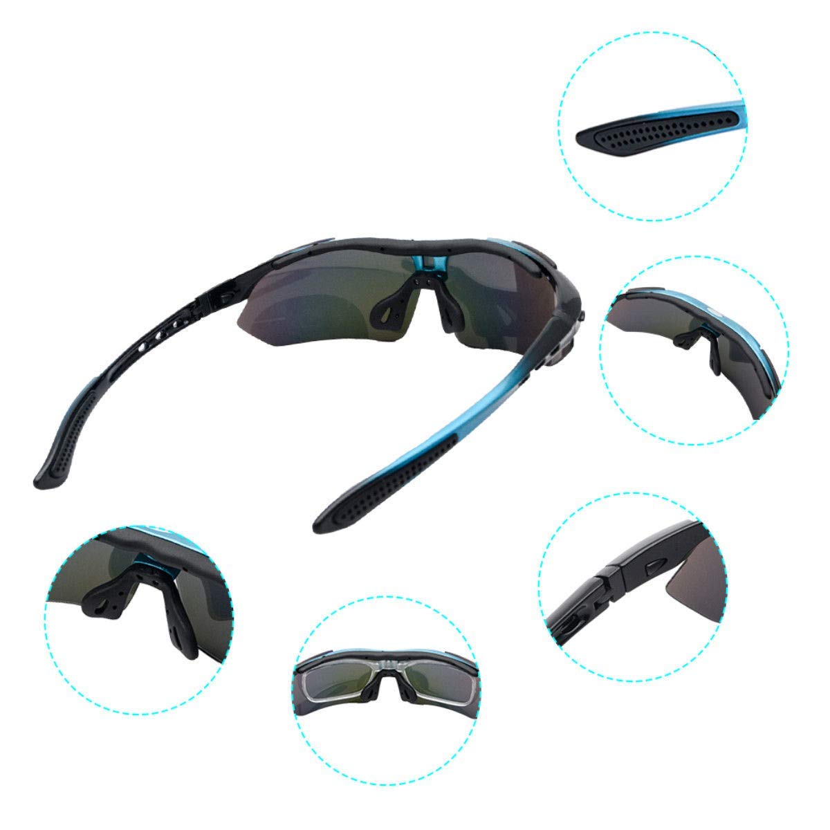 HugeAuto X7 Polarised Sports Sunglasses, Tactical Military Sunglasses