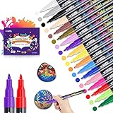 【Ungiftig und sicher】 Unsere Wasserbasis Graffiti Stifte basieren auf Wasser, sind ungiftig und geruchsneutral. sicher und kinderfreundlich. Unsere Marker Stifte erfüllen die Sicherheitsstandards. Dies bedeutet, dass Sie sich leicht ausruhen können, wenn Kinder ihre Kreativität kanalisieren oder wenn Sie dieses Projekt zerschlagen. Mach die Welt zu deiner Leinwand mit mehrflächigen Malstiften, die keine Kompromisse bei der Qualität eingehen. (Wir empfehlen, Kinder unter 3 Jahren unter Aufsicht