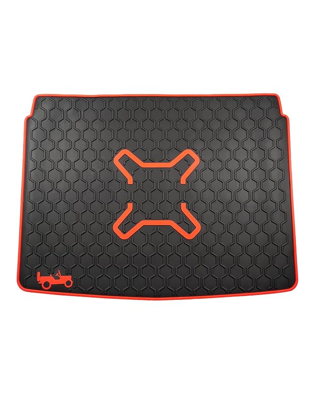 Forro de Porta-Malas em Borracha CARTIST Preto e Vermelho para Jeep Renegade 2015 a 2024
