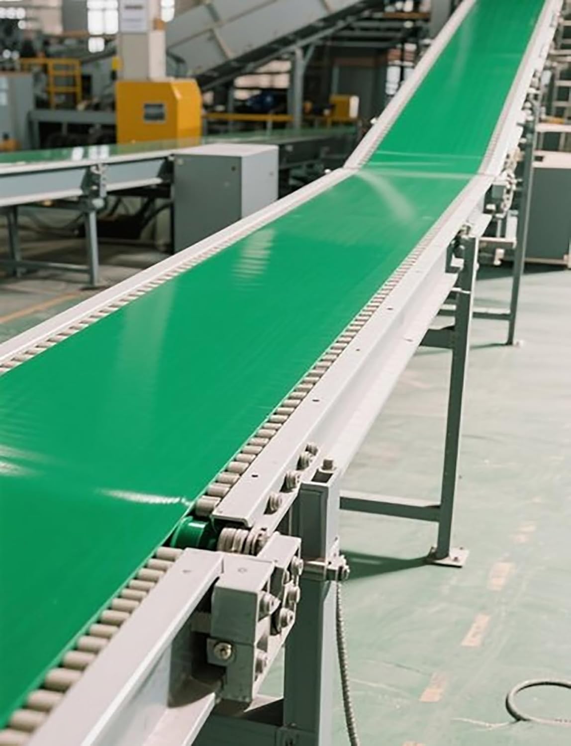 Cinta transportadora industrial de PVC verde, 50 x 180 cm, resistente para el almacenamiento y el procesamiento de alimentos, antideslizante, fácil de limpiar