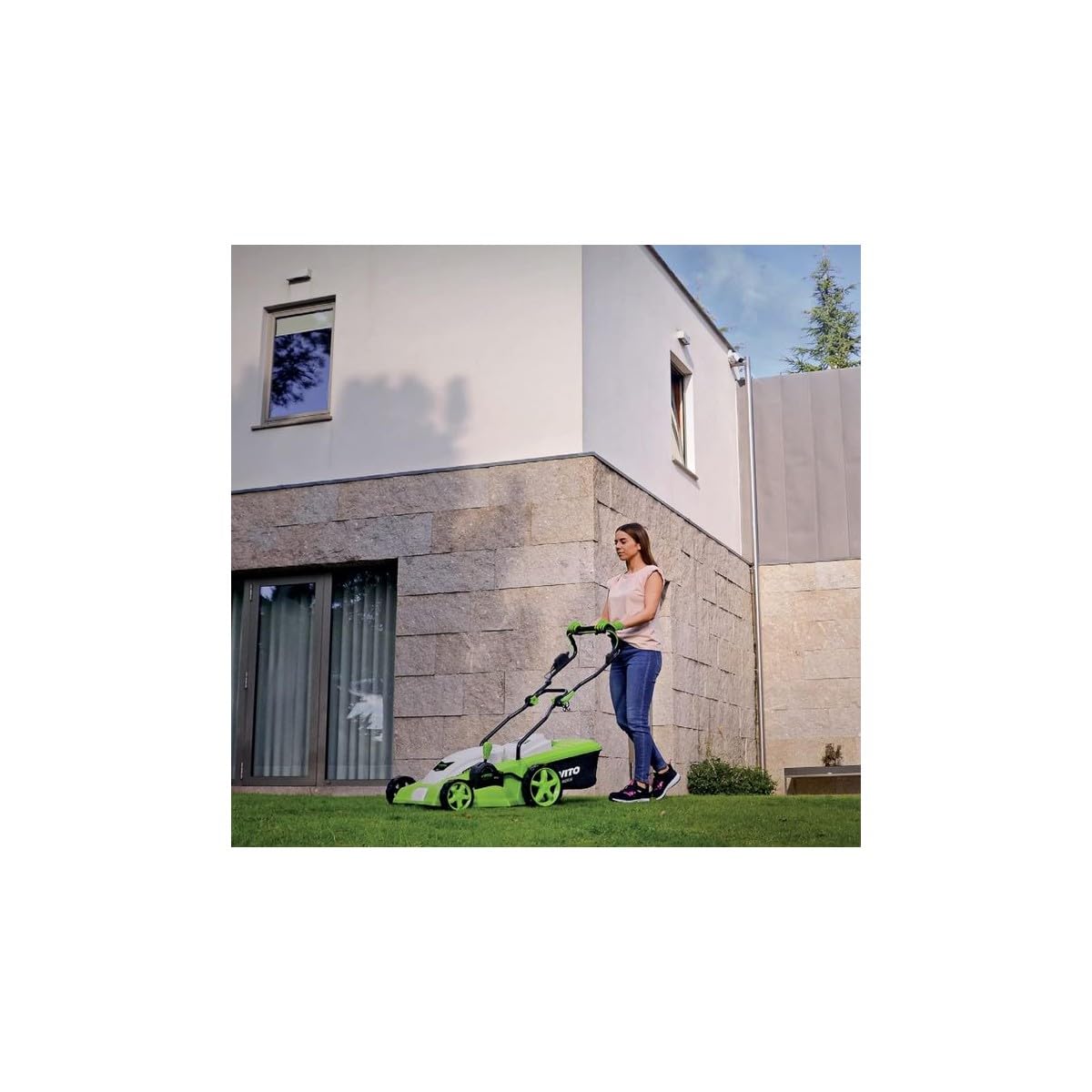 VITO - Elektryczna kosiarka 1800 W Silnik indukcyjny Szerokość cięcia 420 mm 5 wysokości koszenia 50L