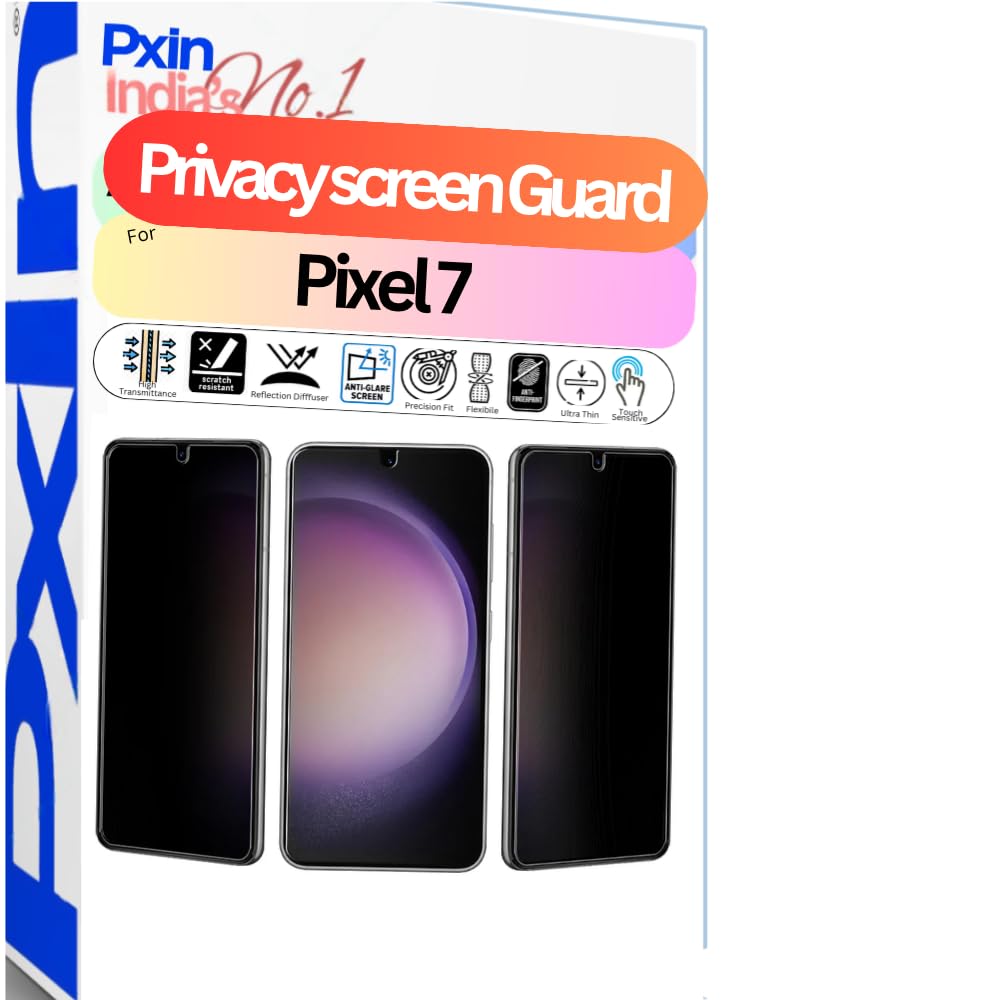 Pxin Mobile Privacy Guard compatible with Pixel 7 | Mobile Privacy screen protector | Anti Glare | Anti Spy Screen Protector | Reduces blue light | Scratch proof | Eye Protection-image-11