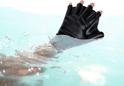 Baluue 2 guantes de natación, guantes de natación acuática, para entrenamiento en agua, palmeados a mano, para hombres, mujeres, adultos,