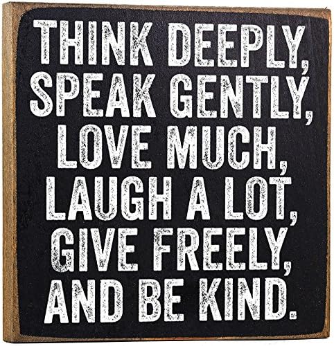 Think Deeply Wooden Sign