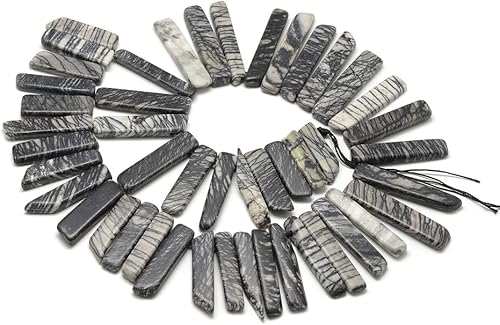 Miniatura 8 de Beadthoven - 40 unidades de piedras preciosas de cuarzo ahumado natural curativo con piedras preciosas irregulares de piedra de péndulo liso