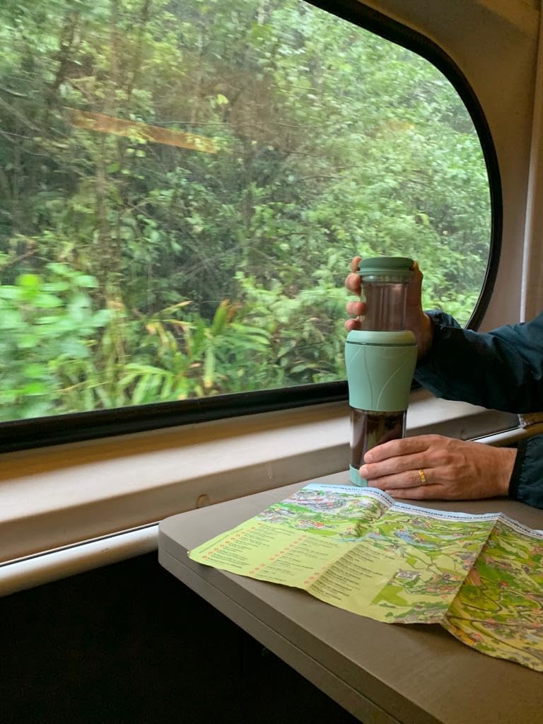 Pressca - Portable Coffee & Tea Maker - Thermal Coffee & Tea Infuser, French Press, Single Serve Coffee Maker, BPA Free - Home & Kitchen Accessories & Utensils - 12 fl oz, Green