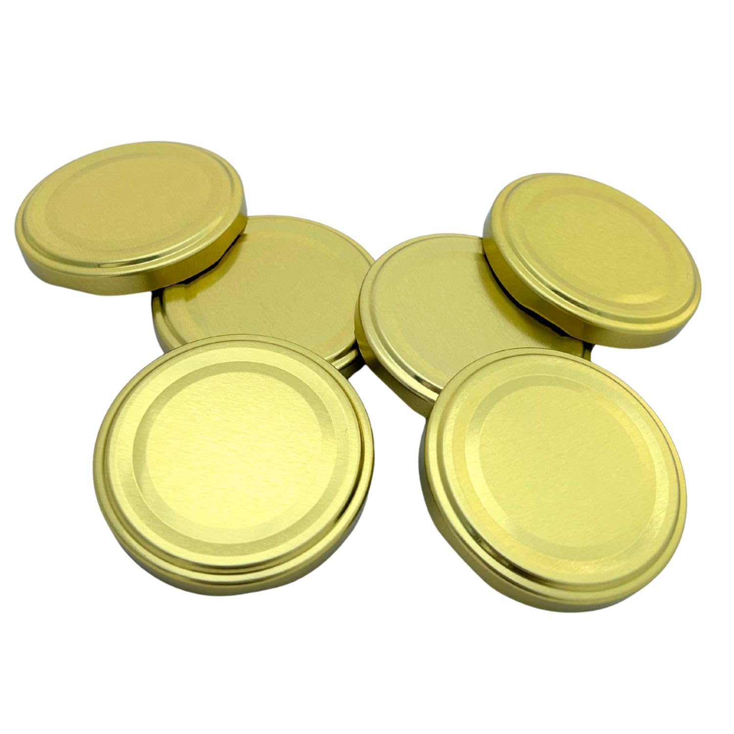 Bramley & Sage 63mm Gold Twist-Off Jam Jar Lids - Select Quantity (6)