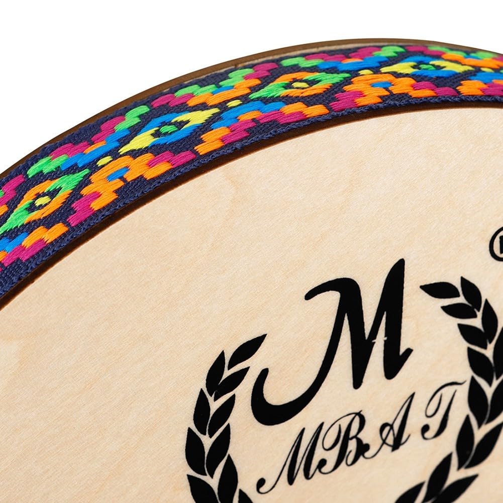 Tambour thérapeutique, tambour de mer de 20,3 cm, instrument de percussion ethnique, bois naturel