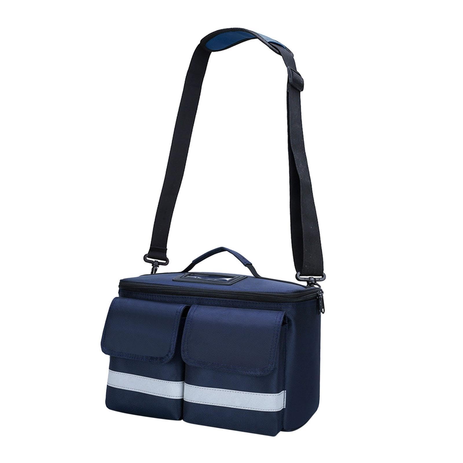 Borsa compatta per soccorso di emergenza,blu scuro,32x19x18cm | portatile, per la casa e gli spostamenti, versatile, con una sola spalla, per kit di soccorso per la famiglia, organizer da