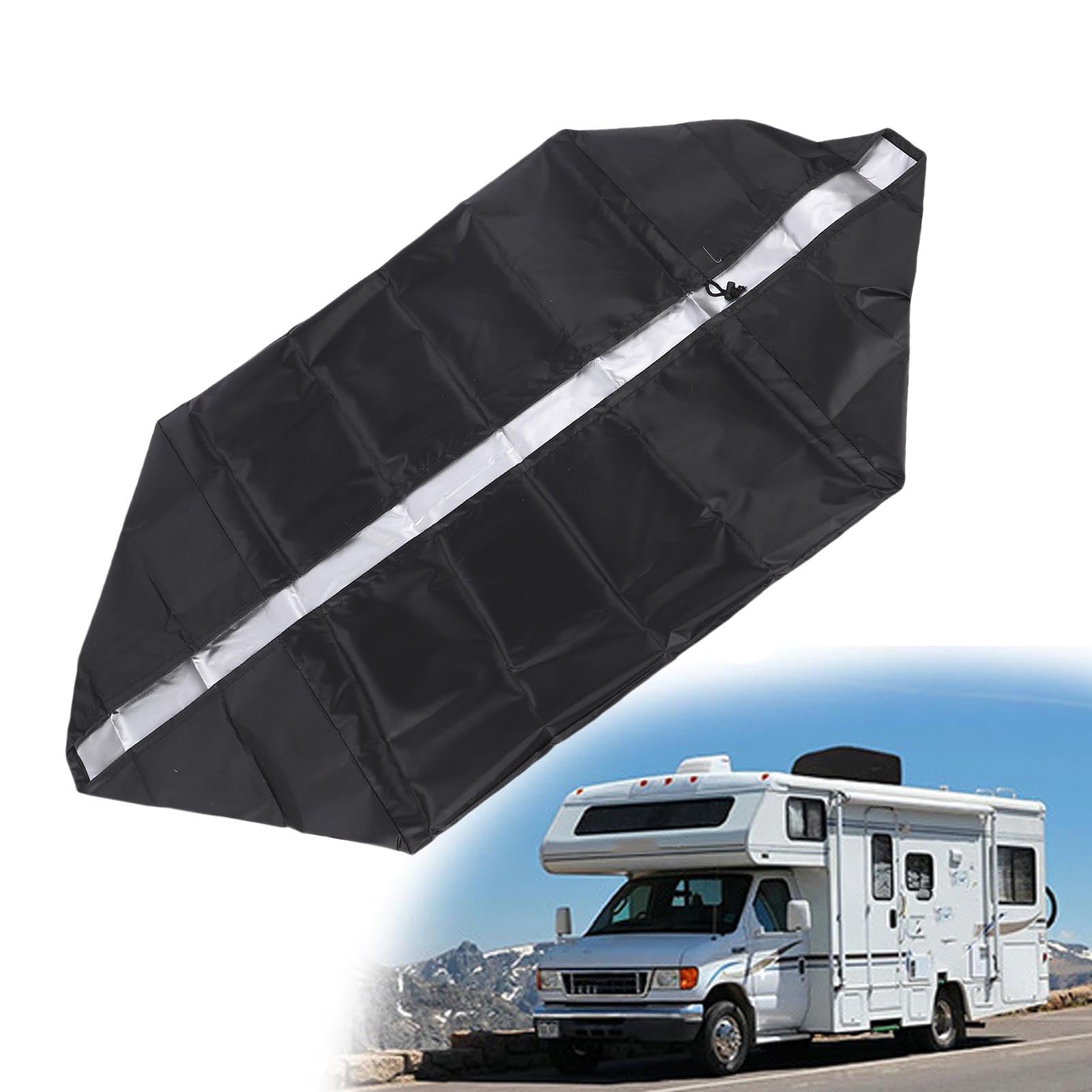 Cubierta de Aire Acondicionado para RV Impermeable, Protección para Techo de AC de Autocaravana, Funda Anti-UV y Antilluvia para Remolque de Viaje, Lona Exterior para Camping