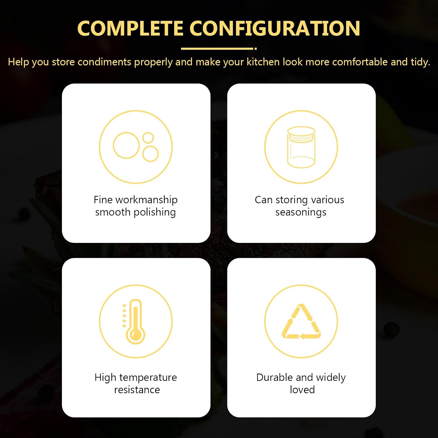 Stainless Steel Spice Jar Condiment Pot for Kitchen Cooking