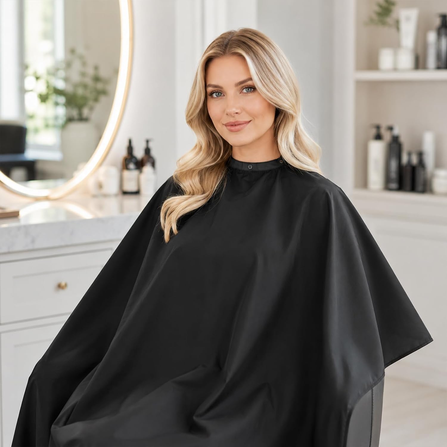 10 Pack Black Waterproof Hair Salon Capes