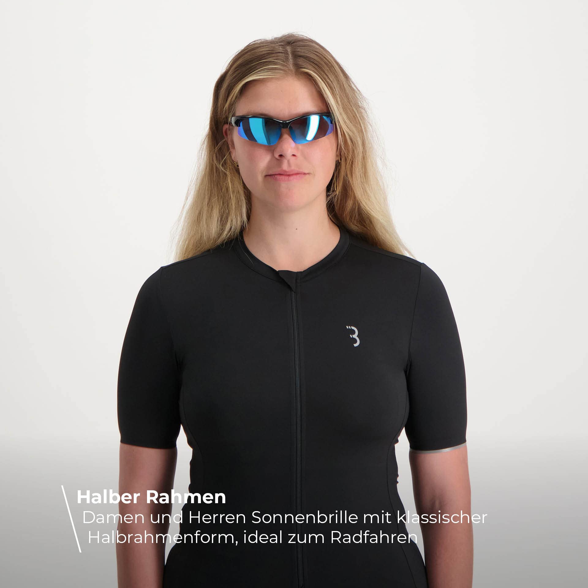 BBB Cycling Fahrradbrille Fahrrad Sonnenbrille Herren und Damen Coole Sportbrille Radbrille Windschutz Radsportbrille Cycling Glasses Men and Women MTB und Rennrad Impress BSG-58