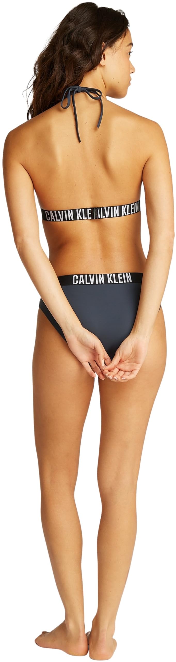 Calvin Klein Donna Top Bikini a Triangolo Allacciatura sul Collo