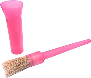 Recipiente para aceite de pezuñas, pincel con tapa para el cuidado de pezuñas (rosa barbie)