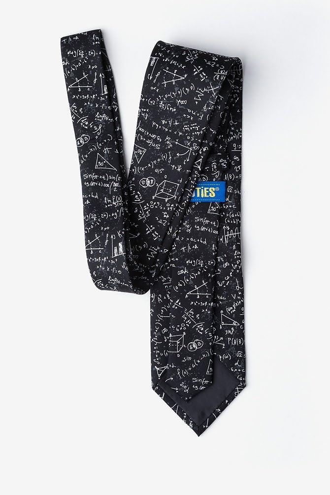 Men's 100% Microfiber Math Equations Novelty Tie Necktie