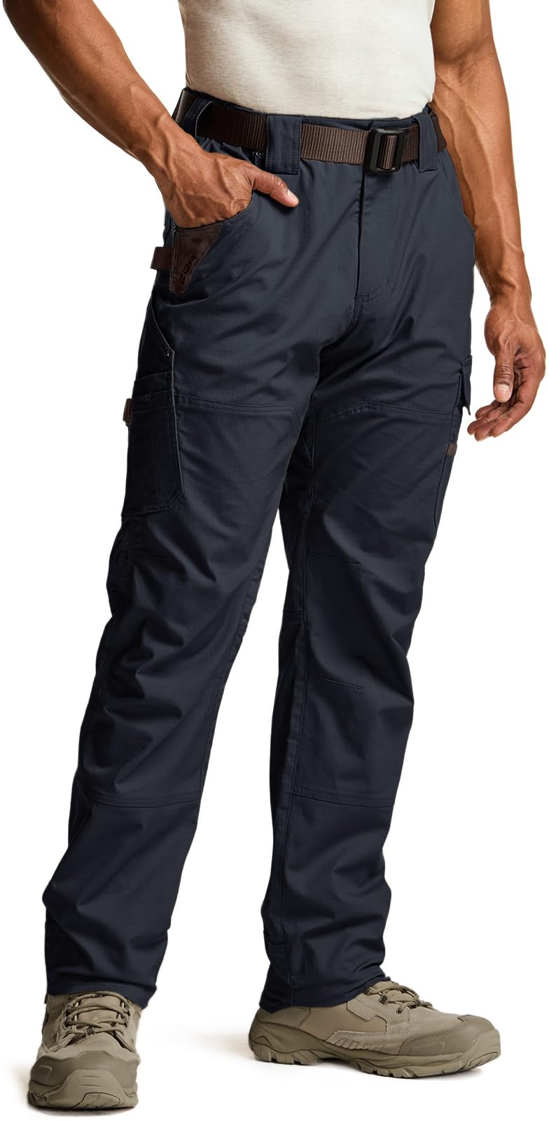 CQR Men's Quick Dry Work Pants, Water Resistant Outdoor Tactical Pants, Lightweight Stretch Cargo Hiking Pants — view 52
