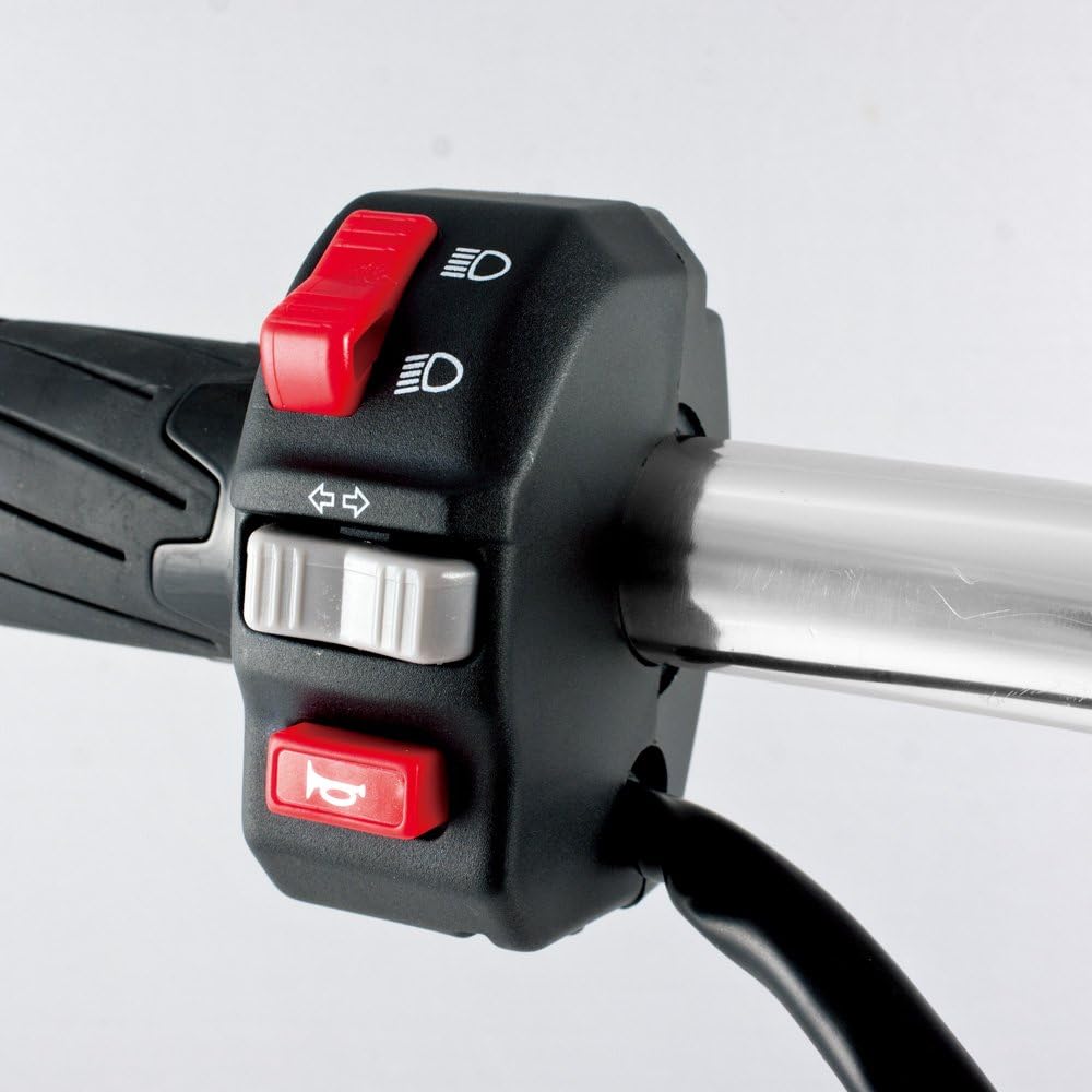 KiWAV Motorcycle Black Control Switch Turning Signal Light Horn 12v DC 7/8 inch Handlebar
