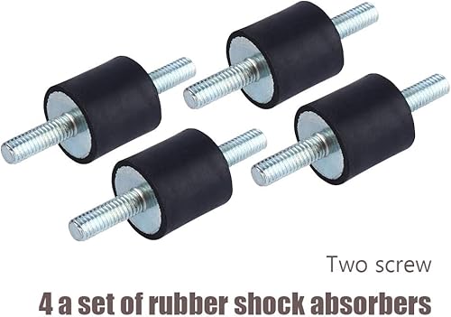 Miniatura 5 de Soportes aisladores de goma M6, paquete de 4 amortiguadores de bomba de compresor de aire M6, aislador antivibración, soportes de bobinas de goma,