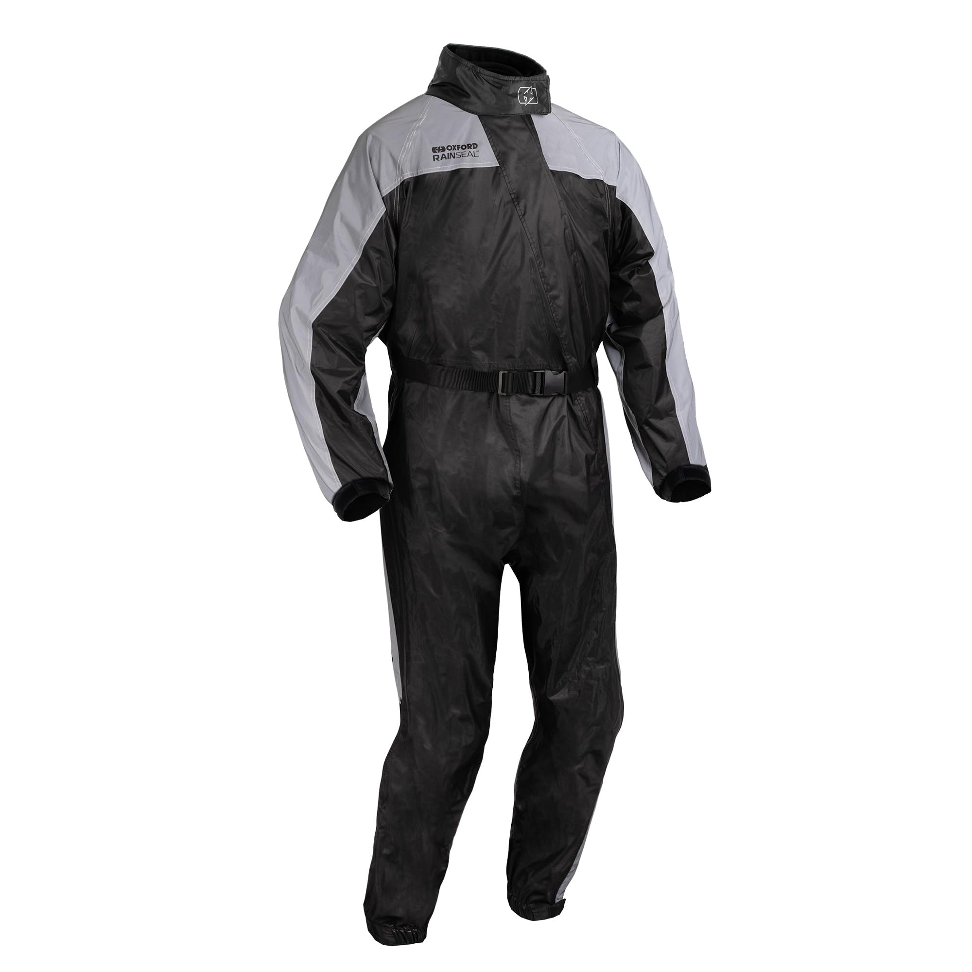 Oxford Rainseal Bright Oversuit | Waterproof Reflective Over Suit for Wet Weather Motorcycle Motorbike Rainwear, XL