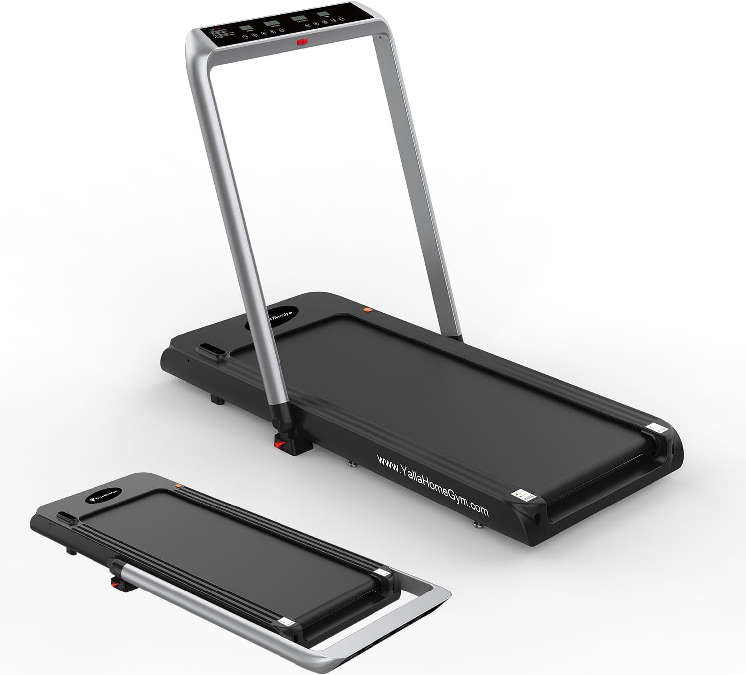 – ELITE Smart Foldable Treadmill, 0.8-12 km/h with LED Screen, 4.0HP Peak DC Motor, Bluetooth, Max user 150kg, Space Saving Running Treadmill, Shock Absorbing Belt, for Home and Office
