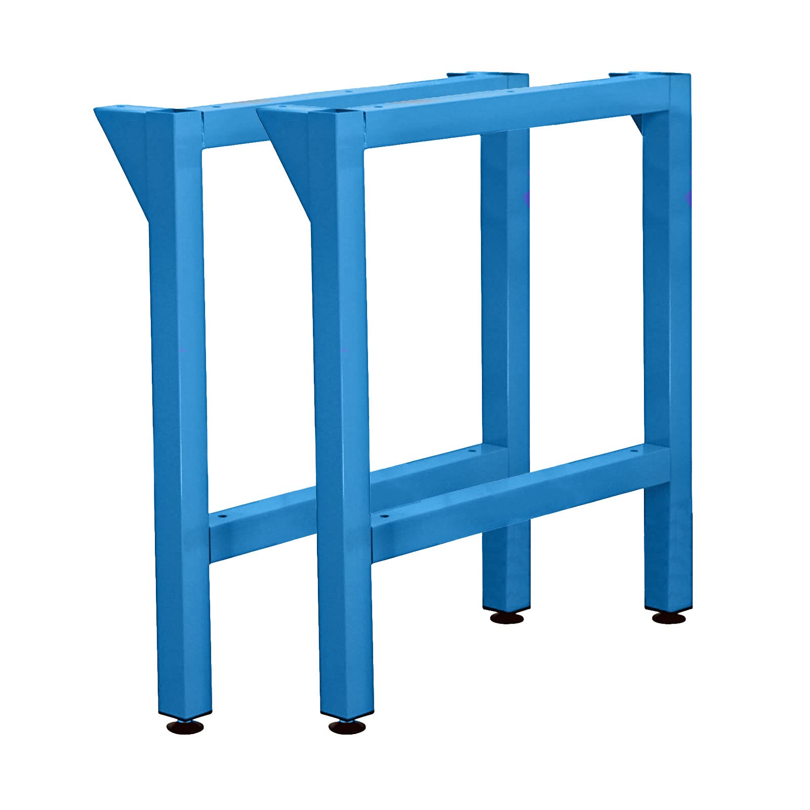 ADB Werkbankfuß 2er Set Gestell Stützfuß für Werkbänke 700x800mm Lichtblau