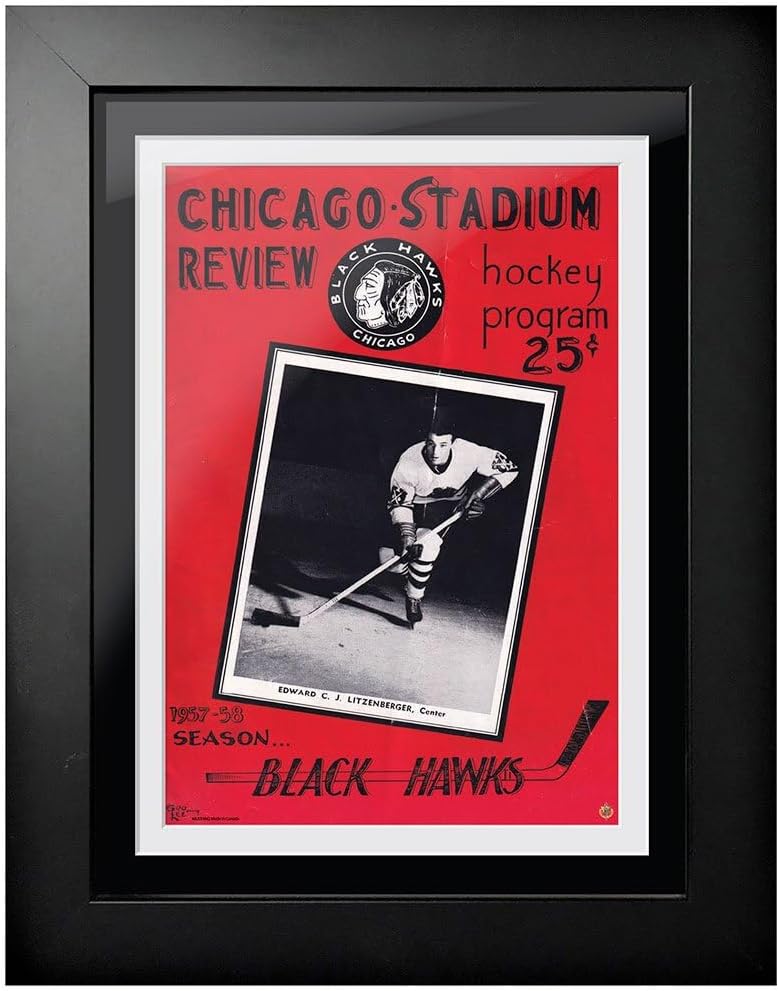 Chicago Blackhawks Program Cover - Chicago Stadium Review 1957