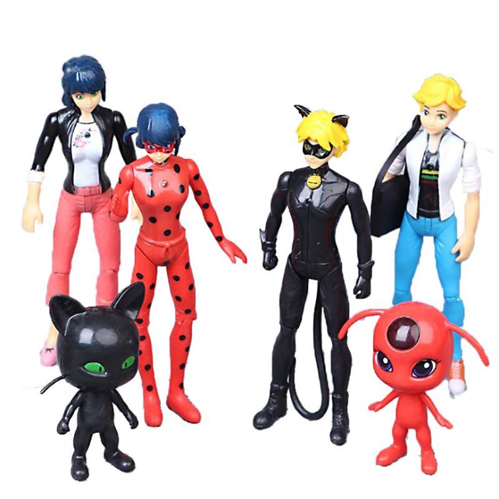 Buy XVNVGB Miraculous Ladybug and Cat Noir Toys 6Piece Set, Miraculous