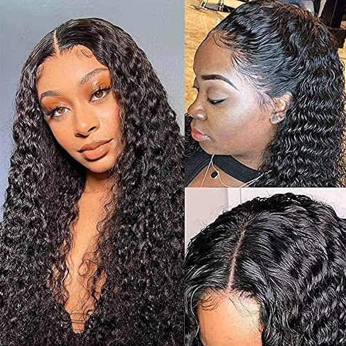 Lace Front Wigs Human Hair Water Wave 13x4 Lace Front Wigs for Black Women Brazilian Virgin Human Hair Water Wave Wigs human hair lace front wigs Curly Wave Wigs Pre plucked 150% Density Natural Color