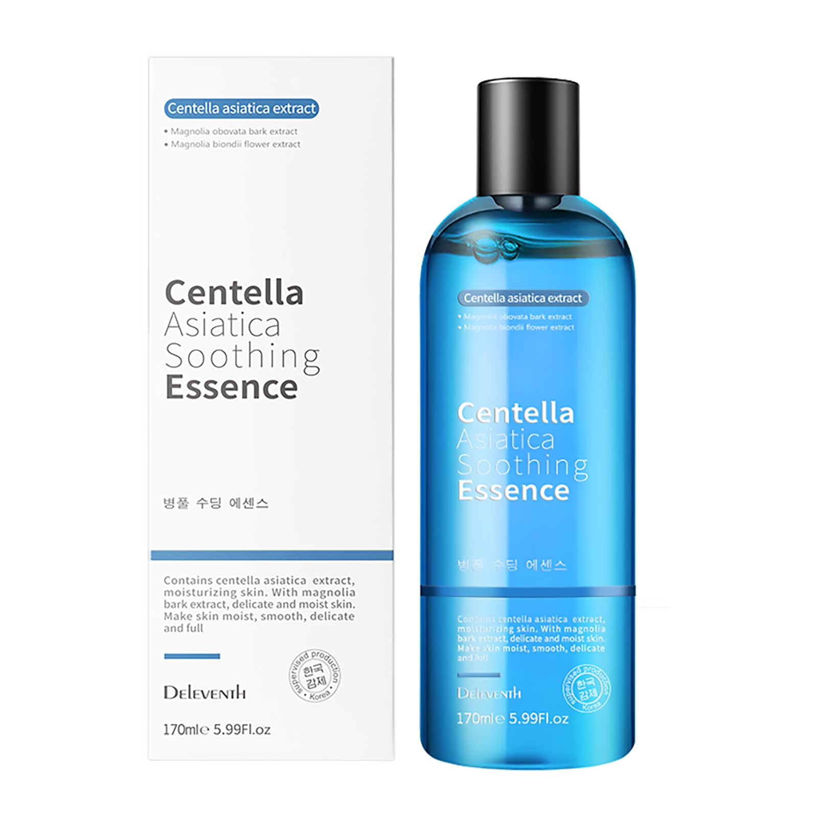DEleventh Korean Brand Centella Asiatica Soothing Essence Toner 170ml / Hydrates and Balances Skin with Natural Extracts for Refreshed and Radiant Complexion