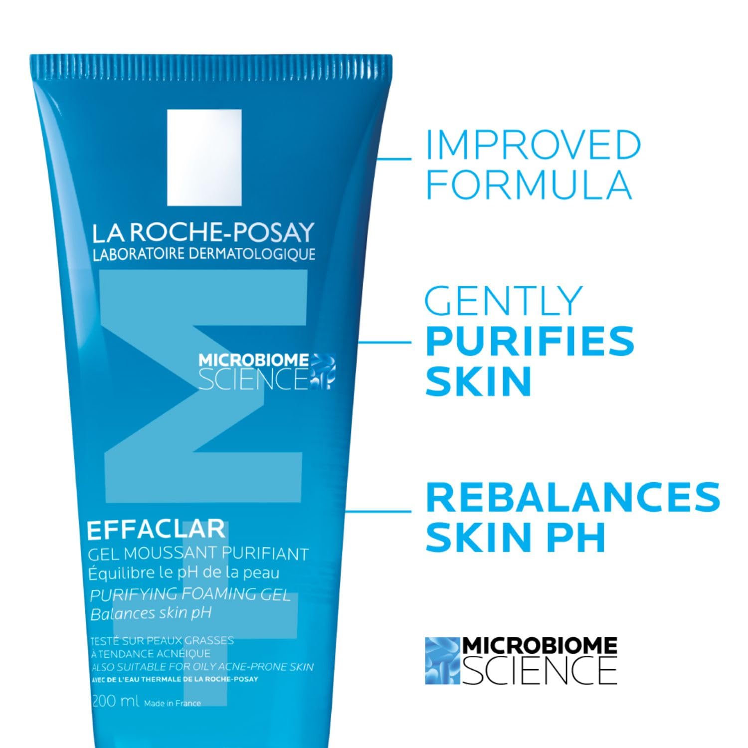 La Roche-Posay Effaclar Purifying Foaming Gel Cleanser for Oily Breakout-Prone Skin 200ml, 200 ml, 200 ml (Pack of 1) - Image 3