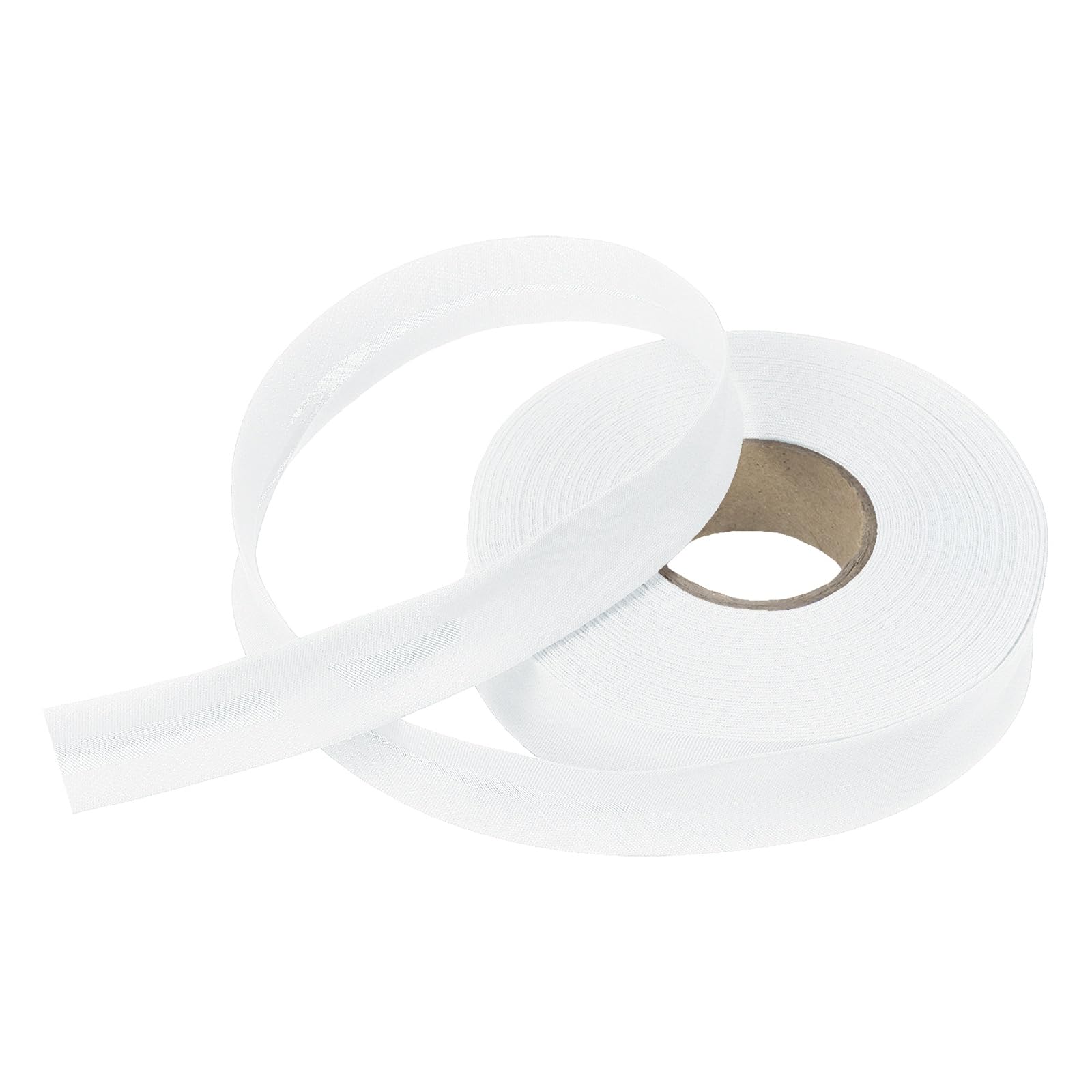 sourcing map 3/4 Inch Single Fold Bias Tape Polyester Continuous Bulk Bias Tape for Sewing,Seaming Quilting Hemming Binding Crafts (White 15 Yards)