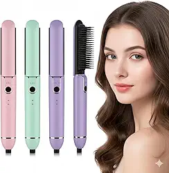 Mini Pente Alisador Capilar Recarregável – Portátil, Sem Fio, Aquecimento Rápido e Temperatura Ajustável