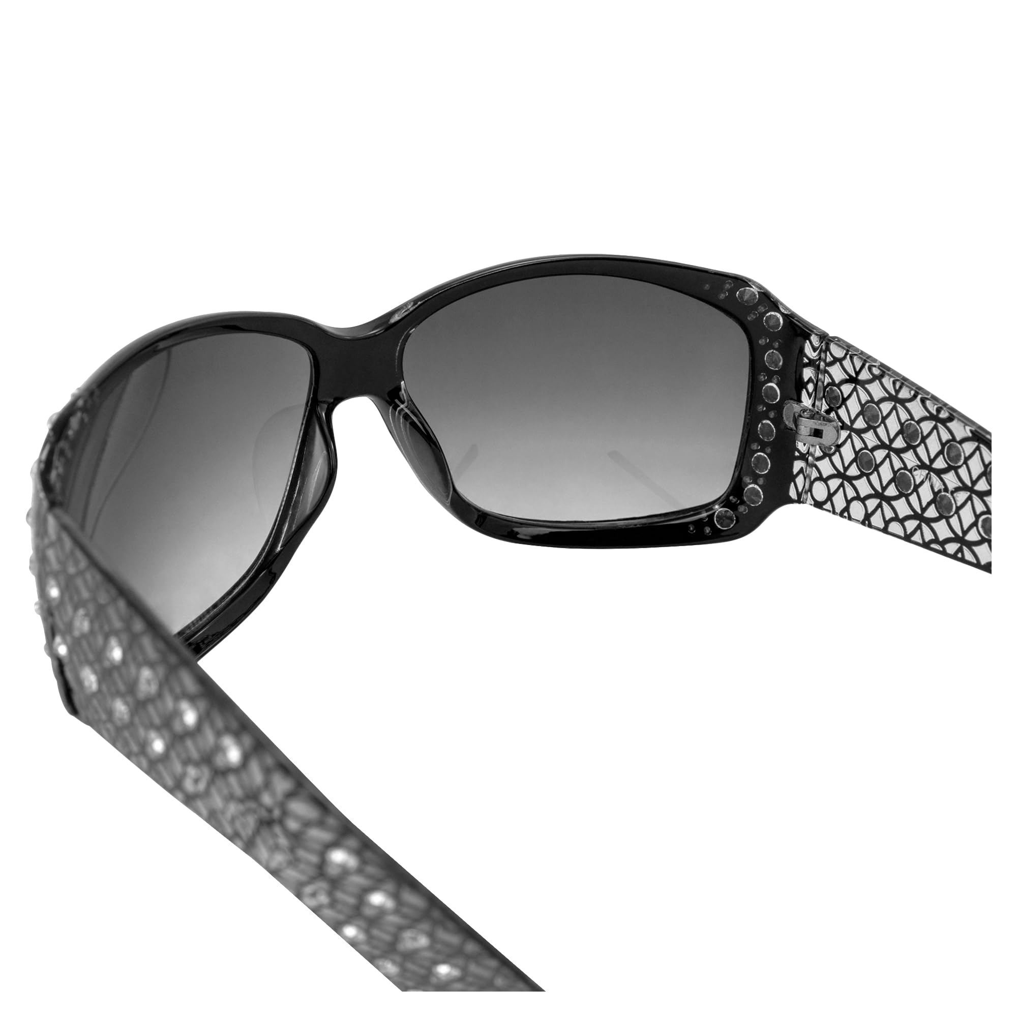 Global Vision Bonanza Sunglasses - Crystal Clear Frame With Smoke Gradient Lenses, UV400 Protection - View #3