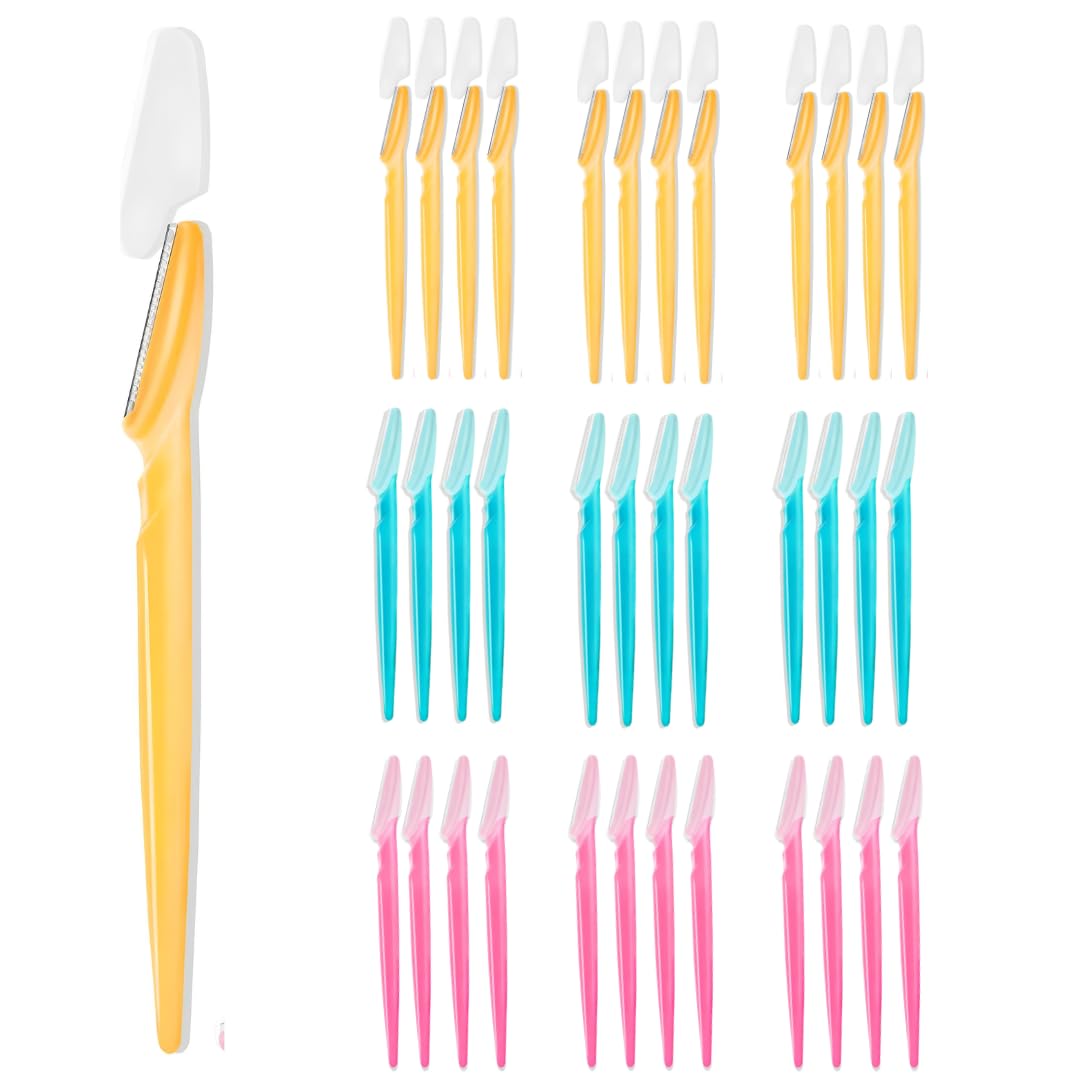 CASACREATIONS 36-Pack, Dermaplaning Blades for Face, Face Razor for Women, Eyebrow Razor Women Face, Face Shaver for Women & Men’s Hair Removal, Exfoliation, Touch-Ups, Detailing & More