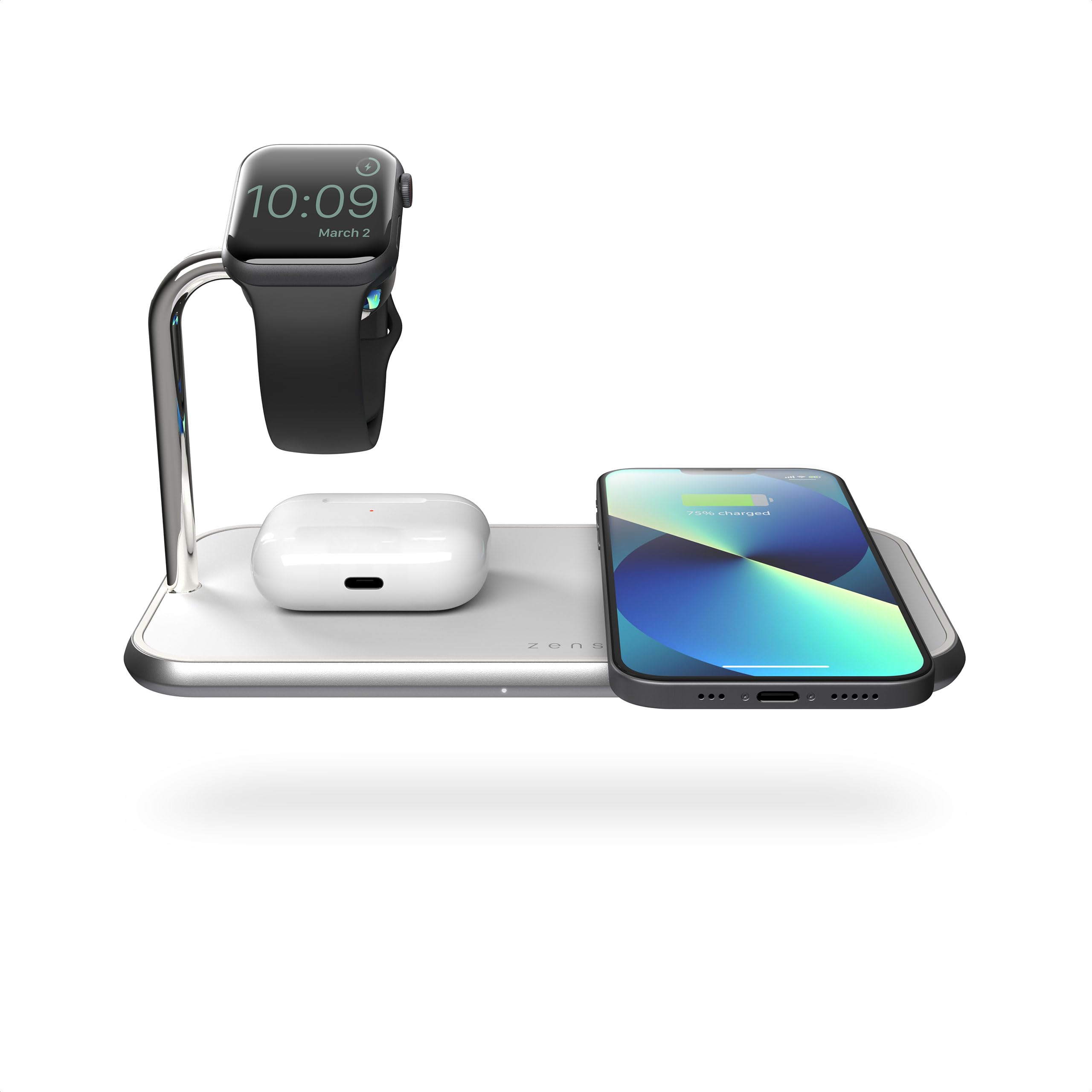 Zens Dual+Watch Wireless Charger 10W 24W Adapter Included - Dettaglio