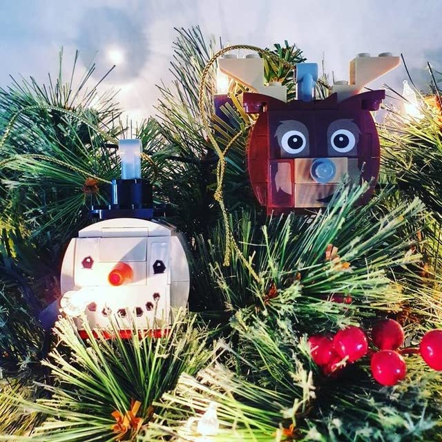 LEGO Snowman Reindeer Duo Christmas Ornaments - Image 5